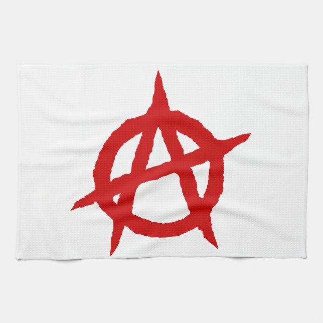 Paño De Cocina Símbolo de anarquía punk rojo cultura de la música (Horizontal)