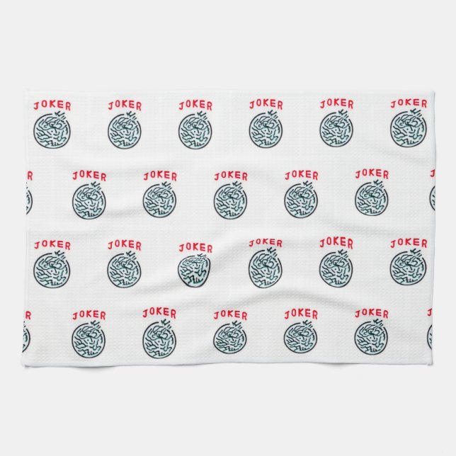 Paño De Cocina Símbolo de juego MahJong Tapa de broma (Horizontal)