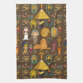 Paño De Cocina Símbolo de patrón jeroglífico egipcio antiguo