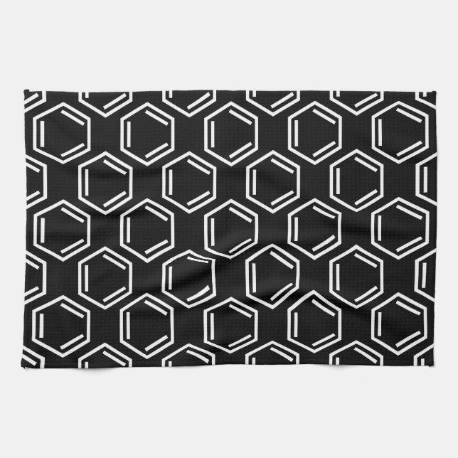 PAÑO DE COCINA SÍMBOLO DEL ANILLO DE BENZENE (Horizontal)
