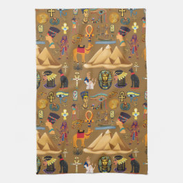 Paño De Cocina Símbolo jeroglífico del patrón egipcio antiguo