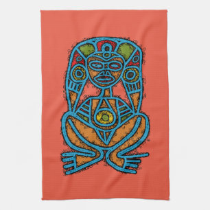 Paño De Cocina Símbolo taíno indígena de la diosa de Atabey