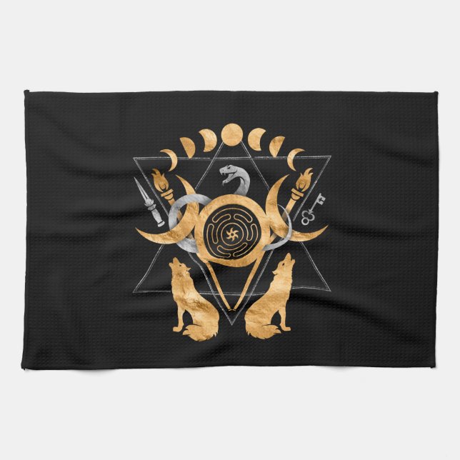 Paño De Cocina Símbolos de Hecate (Horizontal)