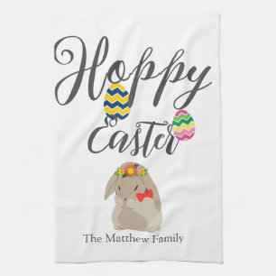 Paño De Cocina simple conejito de Pascua Feliz