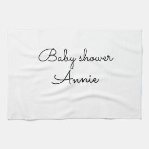 Paño De Cocina simple minimal añade tu nombre texto baby shower t