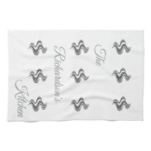 Simple Nombre de Familia Personalizado Blanco y Ne
