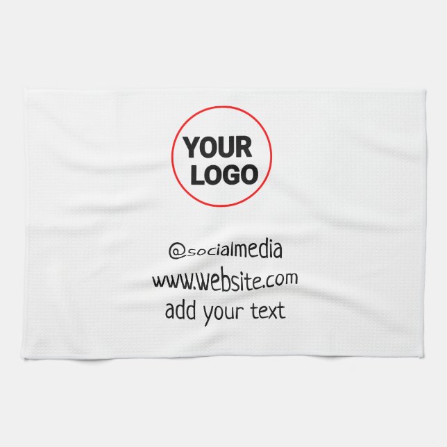 Paño De Cocina simple personalizado mínimo añadir su dirección de (Horizontal)