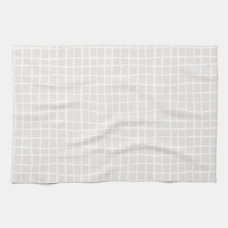 Paño De Cocina Simple trendy Grid beige white neutral rectangle