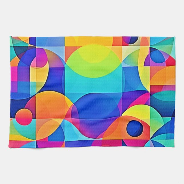 Paño De Cocina Sinfonía de Color Geométrico (Horizontal)