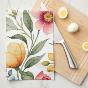 Paño De Cocina Sinfonía de jardín de primavera - Pat de flores si