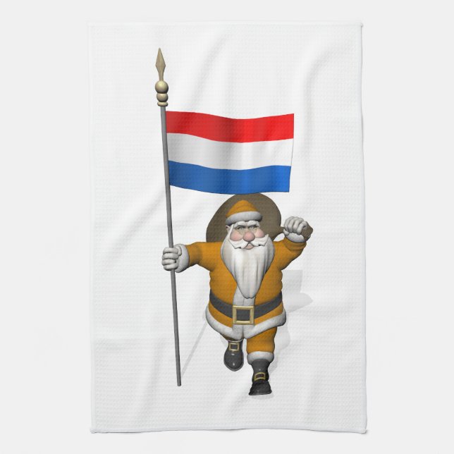Paño De Cocina Sinterklaas Con Bandera De Los Países Bajos (Vertical)