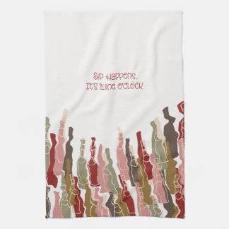 Paño De Cocina Sip Happens Wine Lover's Kitchen Towel