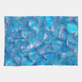Paño De Cocina Sirena Brillante Estampado Azul