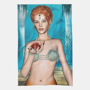 Paño De Cocina Sirena del Océano