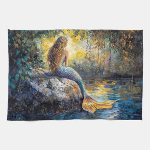 Paño De Cocina Sirena en la pintura de Grotto
