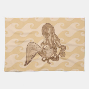Paño De Cocina Sirena sentada