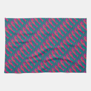 Paño De Cocina sirenas rojas en placemat verde