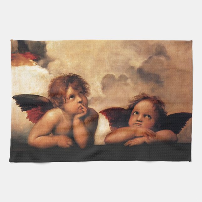 Paño De Cocina Sistine Madonna 2 Angels por Raphael (Horizontal)