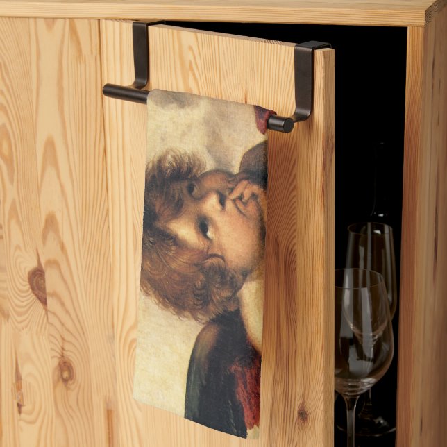 Paño De Cocina Sistine Madonna Angels por Raphael Sanzio (Pliegue de tercios)