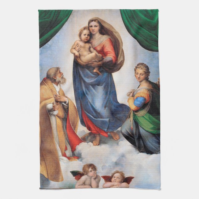 Paño De Cocina Sistine Madonna, Raphael (Vertical)