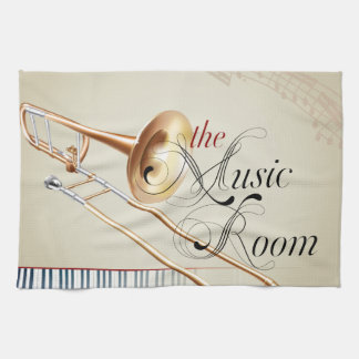 Paño De Cocina Sitio de la música del Trombone
