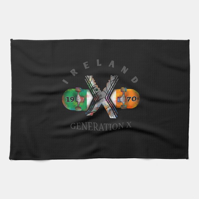 Paño De Cocina Skateboard Generation X Ireland de los años 1970 (Horizontal)