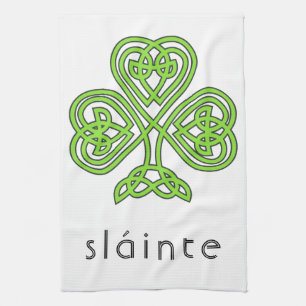 Paño De Cocina Slainte Celtic Shamrock Green St.