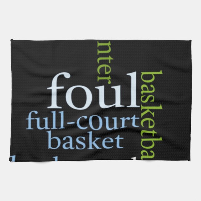 Paño De Cocina Slam Dunk of Words: Juego de básquetbol de campeon (Horizontal)