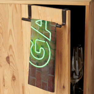 Paño De Cocina SlipperyJoe iluminó el letrero de neón gay brillan