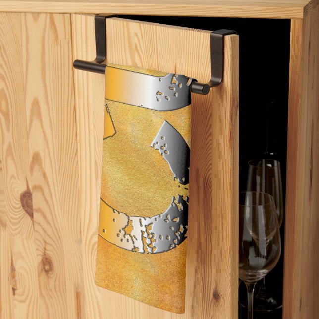 Paño De Cocina SlipperyJoe's cub word naranja-tonos marrones pro (Pliegue de tercios)