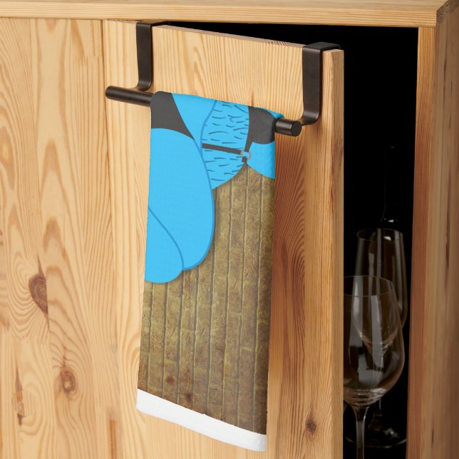 Paño De Cocina SlipperyJoe's gay musgo personalizado thong leathe (Pliegue de tercios)