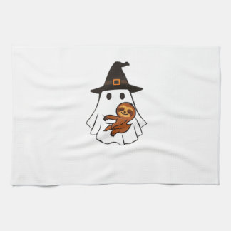 Paño De Cocina Sloth Halloween Ghost Witch Hat Animal Lovers Boys