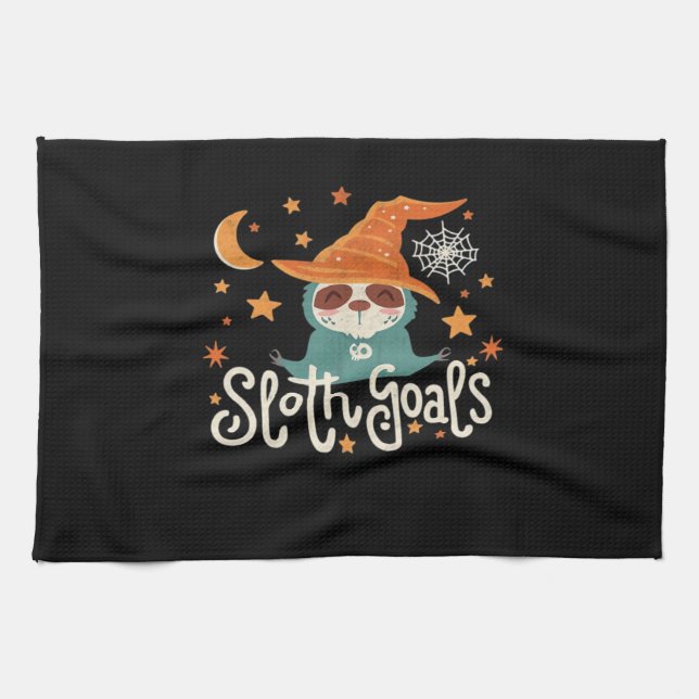 Paño De Cocina Sloth Halloween Goals Classic T-Shirt (Horizontal)