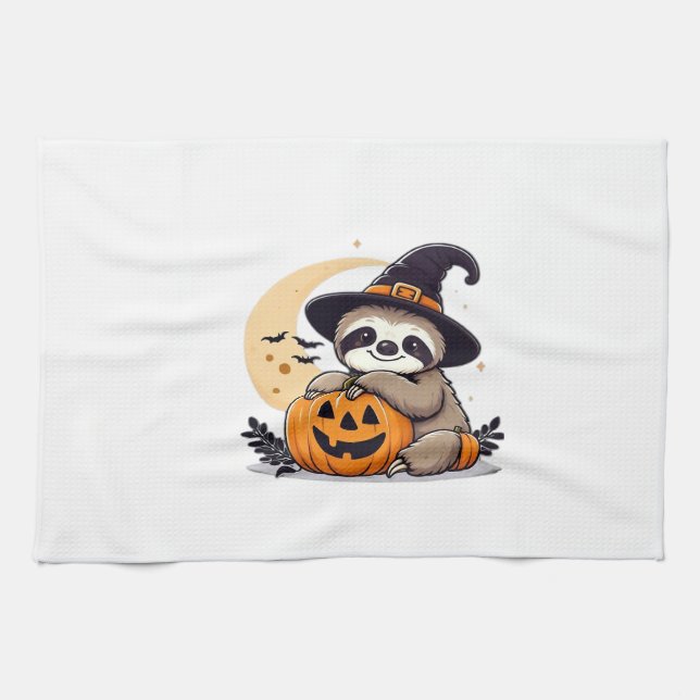 Paño De Cocina Sloth Halloween Motif Cute Classic T-Shirt (Horizontal)