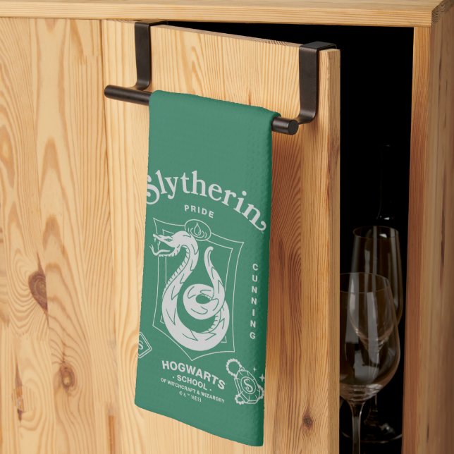 Paño De Cocina SLYTHERIN™ Pride Ambition Cunning Crest (Pliegue de tercios)