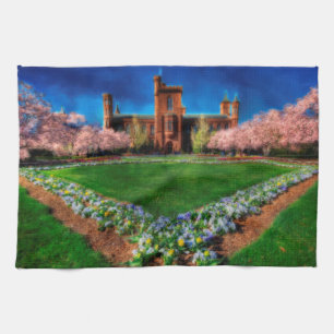 Paño De Cocina Smithsonian Castle Garden Cherry Blossoms