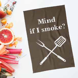 Paño De Cocina Smoker BBQ Grill Cook Mind si fumo