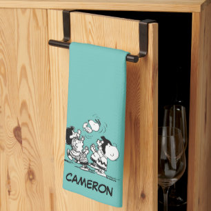 Paño De Cocina Snoopy de levantamiento de bandas de cacahuetes