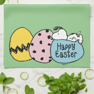 Paño De Cocina Snoopy - Feliz Pascua