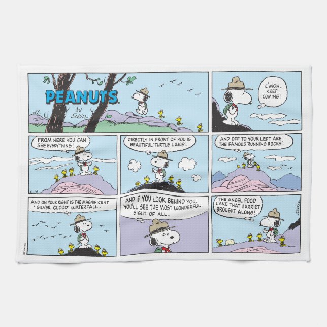 Paño De Cocina Snoopy & Friends | Ir de excursión (Horizontal)