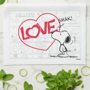 Paño De Cocina Snoopy "Love" Comic Strip Graphic