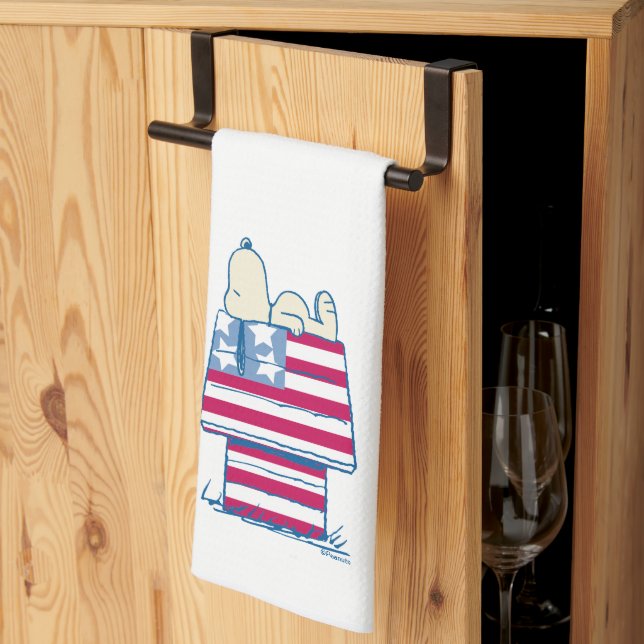 Paño De Cocina Snoopy on the 4 of July Dog House (Pliegue de tercios)
