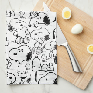 Paño De Cocina Snoopy Smile Giggle Laugh Pattern