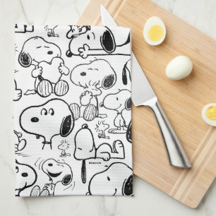 Paño De Cocina Snoopy Smile Giggle Laugh Pattern