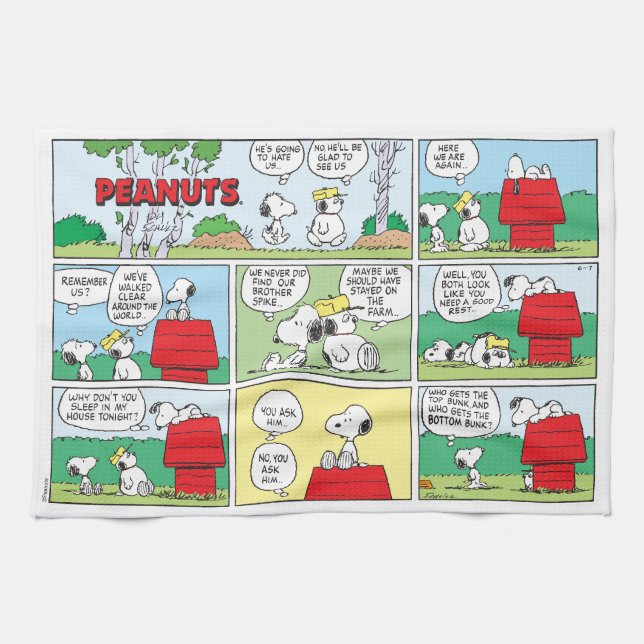 Paño De Cocina Snoopy y sus hermanos Andy & Olaf (Horizontal)
