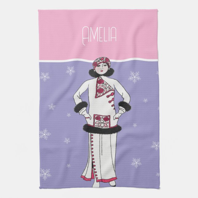 Paño De Cocina Snow Queen Personalized (Vertical)