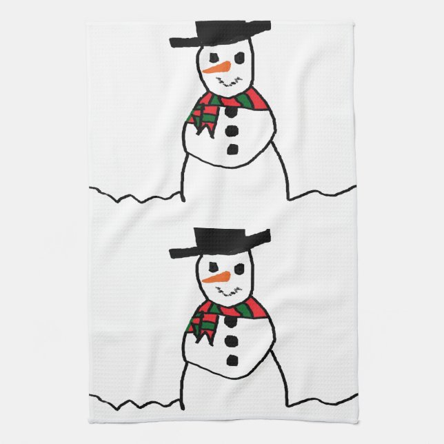 Paño De Cocina Snowman (Vertical)