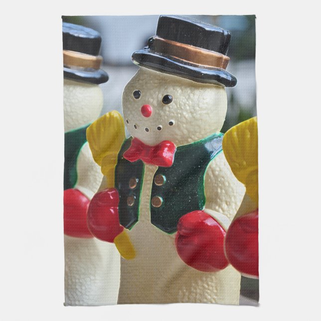 Paño De Cocina Snowman en los Navidades (Vertical)