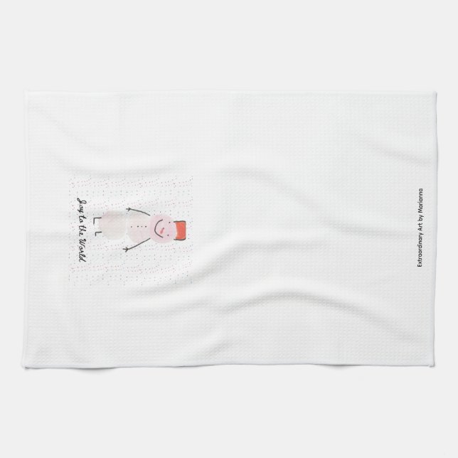 Paño De Cocina Snowman Kitchen Towel (Horizontal)