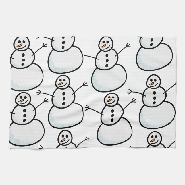 Paño De Cocina Snowmen (Horizontal)